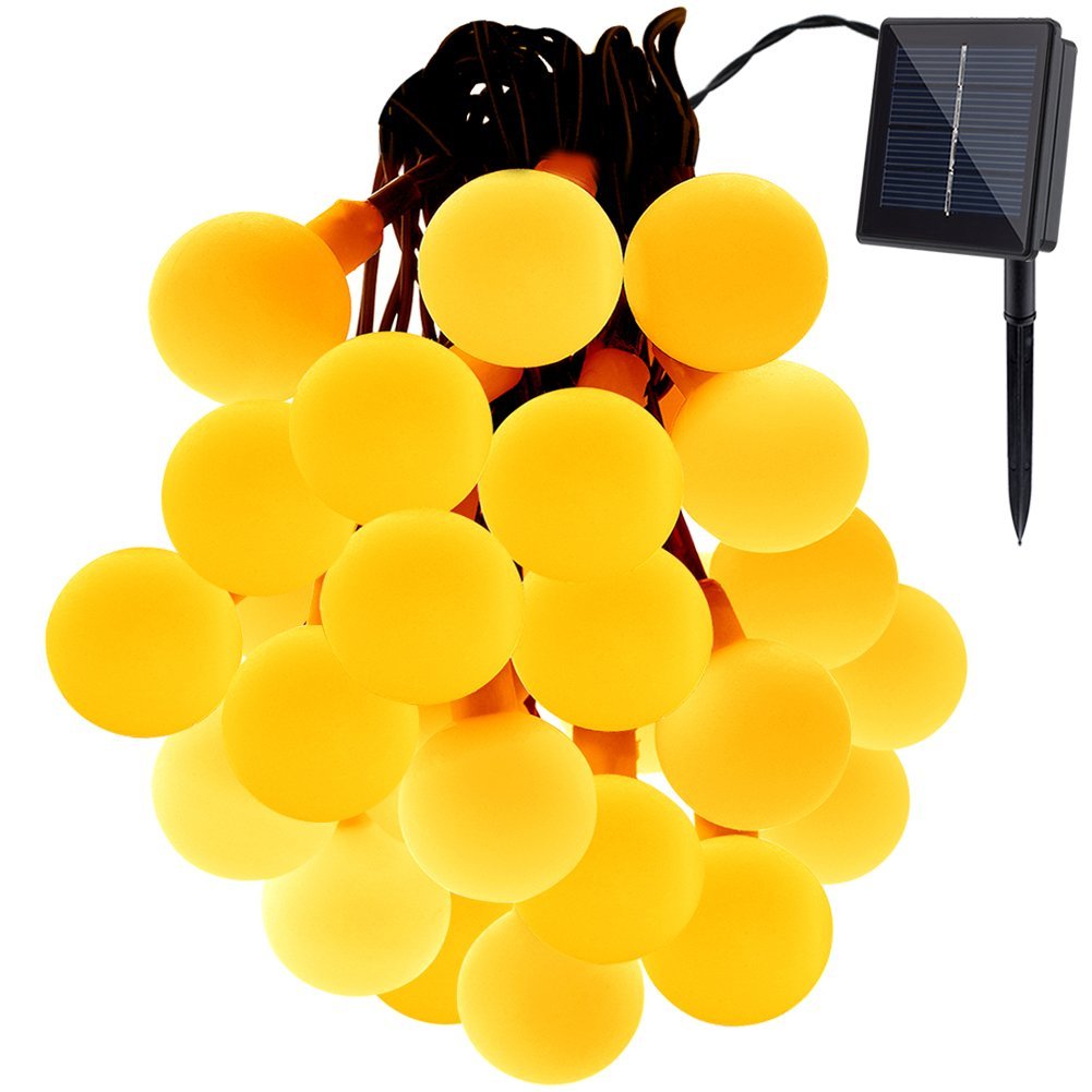 GDEALER 31ft 50 LED Waterproof Solar Outdoor Ball String Lights