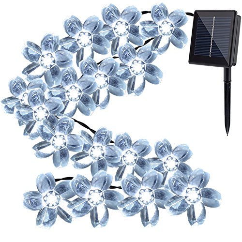 GDEALER Flower 22ft 50 LED Waterproof Solar Powered String Light