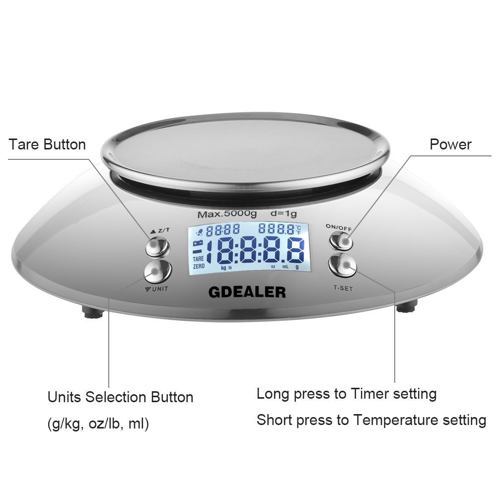 GDEALER 11lb 5kg Accuracy Food Digital Kitchen Scale GDEALER Official Website