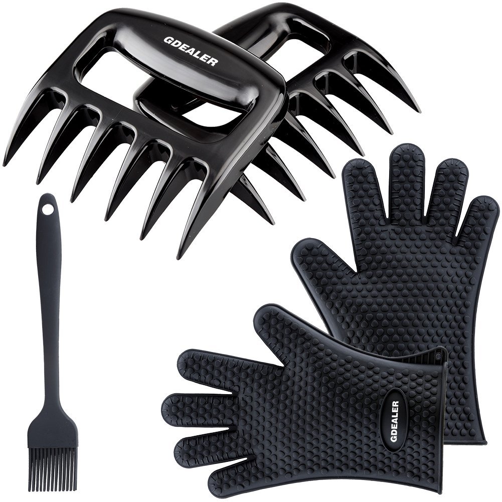 GDEALER Silicone Gloves - Meat Claws - Heat Resistant