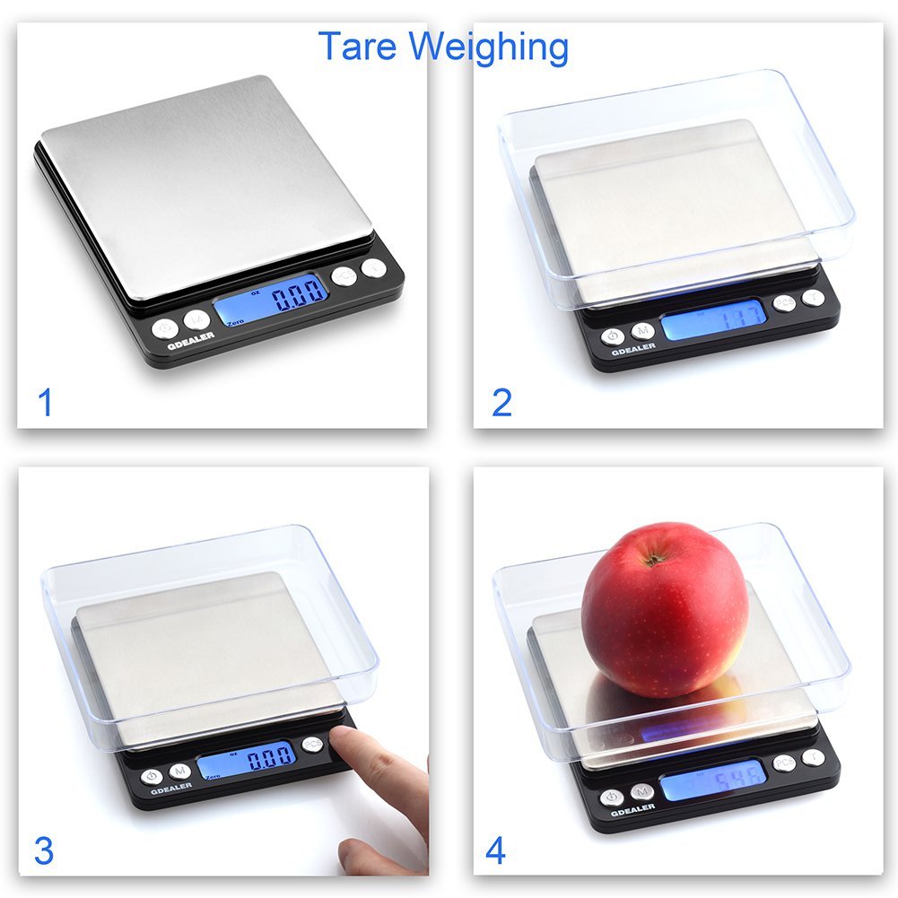 GDEALER Food Scale, 0.001oz/0.01g Precise Digital Kitchen Scale Gram Scales  Weight Food Coffee Scale Digital Scales for Cooking Baking Stainless Steel