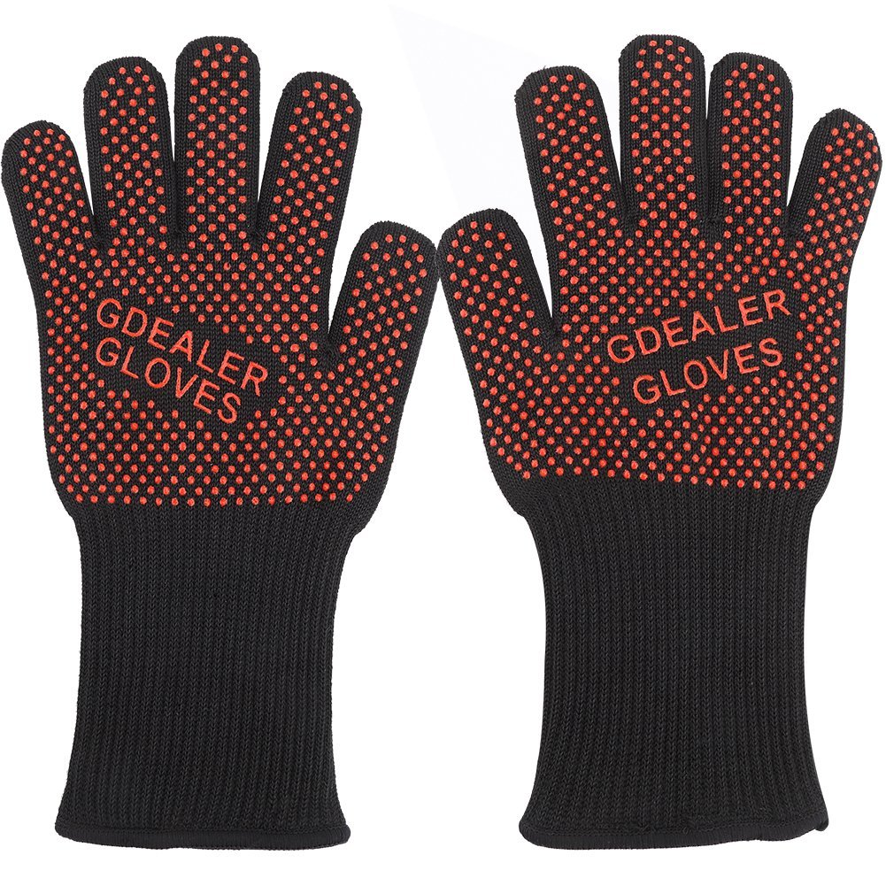 GDEALER 932°F Heat Resistant BBQ Grilling Cooking Gloves